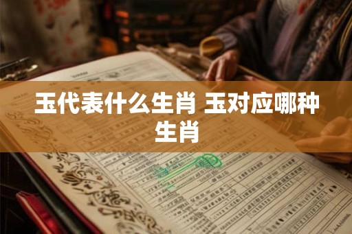 玉代表什么生肖 玉对应哪种生肖
