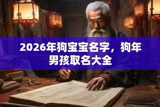 2026年狗宝宝名字，狗年男孩取名大全