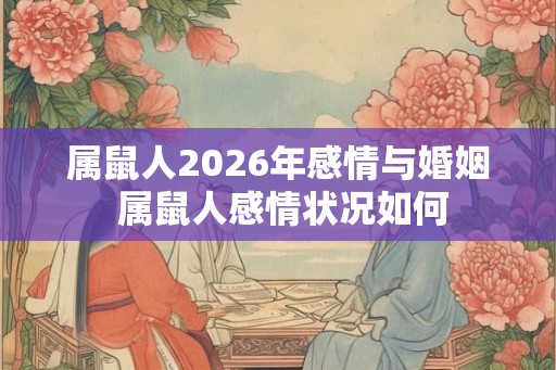 属鼠人2026年感情与婚姻 属鼠人感情状况如何