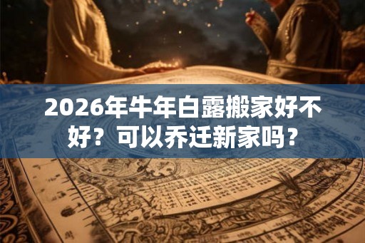 2026年牛年白露搬家好不好？可以乔迁新家吗？