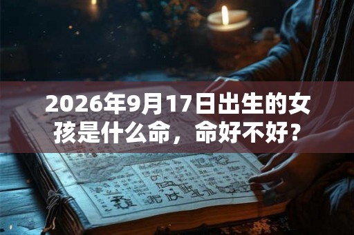 2026年9月17日出生的女孩是什么命，命好不好？