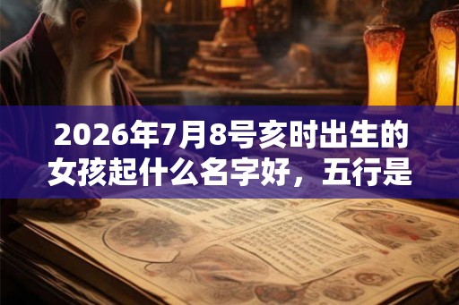 2026年7月8号亥时出生的女孩起什么名字好，五行是什么？