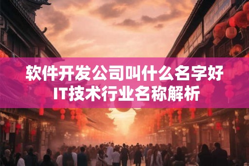 软件开发公司叫什么名字好 IT技术行业名称解析 软件开发公司叫什么名字好 IT技术行业名称解析
