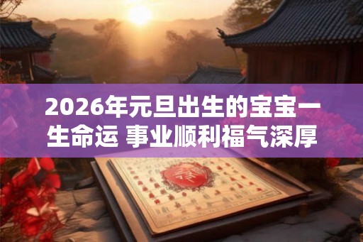 2026年元旦出生的宝宝一生命运 事业顺利福气深厚