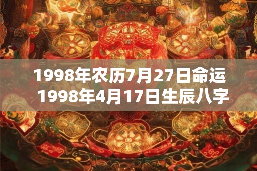 1998年农历7月27日命运  1998年4月17日生辰八字