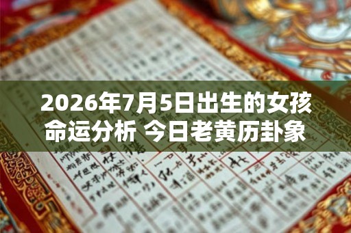 2026年7月5日出生的女孩命运分析 今日老黄历卦象如何？