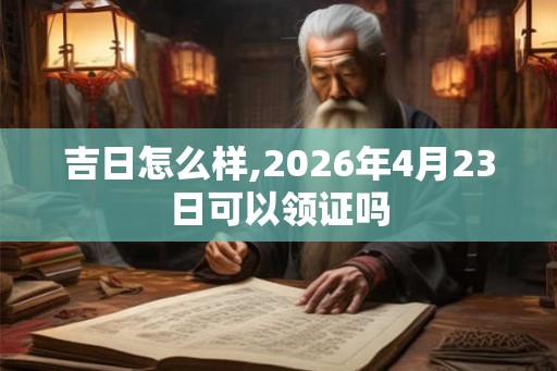 吉日怎么样,2026年4月23日可以领证吗