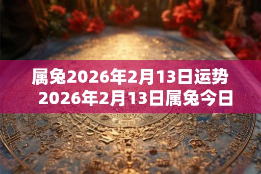 属兔2026年2月13日运势  2026年2月13日属兔今日运势