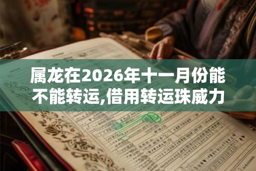 属龙在2026年十一月份能不能转运,借用转运珠威力化解 属龙在2026年十一月份能不能转运,借用转运珠威力化解