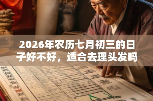 2026年农历七月初三的日子好不好，适合去理头发吗？