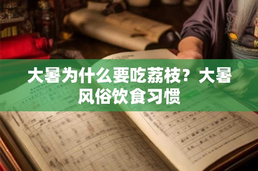 大暑为什么要吃荔枝？大暑风俗饮食习惯
