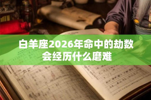 白羊座2026年命中的劫数 会经历什么磨难