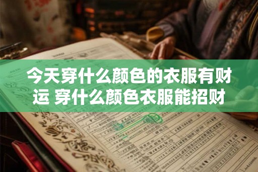 今天穿什么颜色的衣服有财运 穿什么颜色衣服能招财