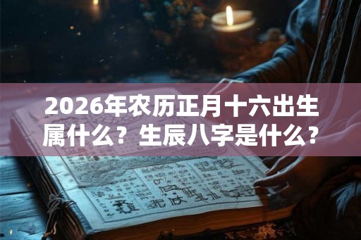 2026年农历正月十六出生属什么？生辰八字是什么？