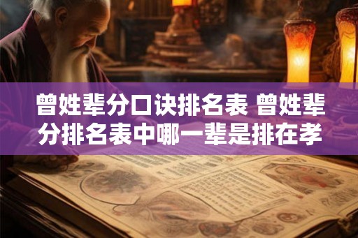 曾姓辈分口诀排名表 曾姓辈分排名表中哪一辈是排在孝辈之前的