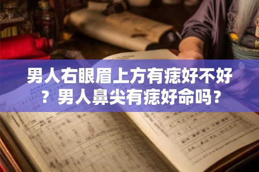 男人右眼眉上方有痣好不好？男人鼻尖有痣好命吗？