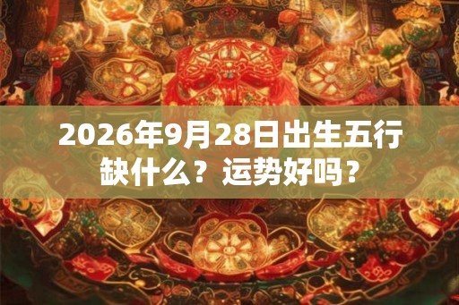 2026年9月28日出生五行缺什么？运势好吗？