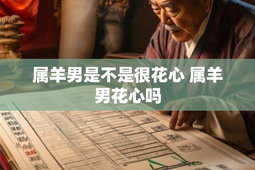 属羊男是不是很花心 属羊男花心吗