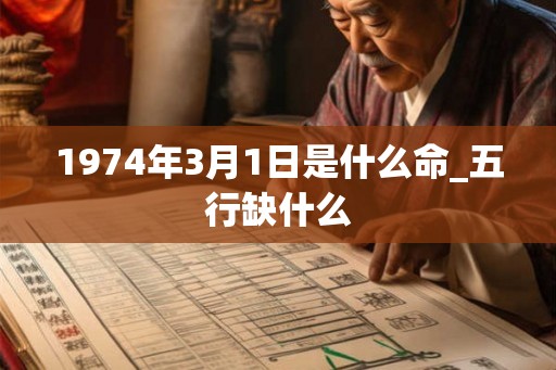 1974年3月1日是什么命_五行缺什么