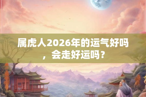属虎人2026年的运气好吗，会走好运吗？