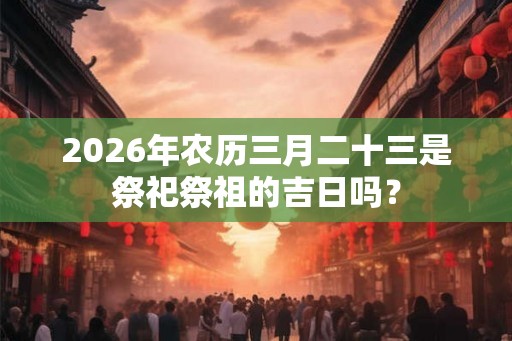 2026年农历三月二十三是祭祀祭祖的吉日吗？