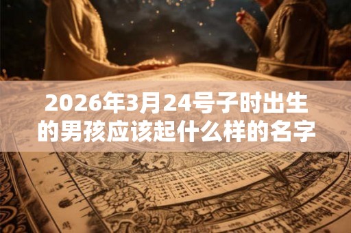 2026年3月24号子时出生的男孩应该起什么样的名字