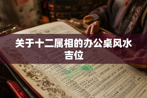 关于十二属相的办公桌风水吉位