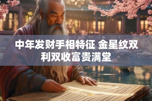 中年发财手相特征 金星纹双利双收富贵满堂 中年发财手相特征 金星纹双利双收富贵满堂