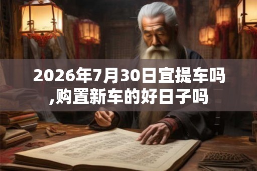 2026年7月30日宜提车吗,购置新车的好日子吗