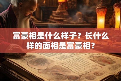富豪相是什么样子？长什么样的面相是富豪相？