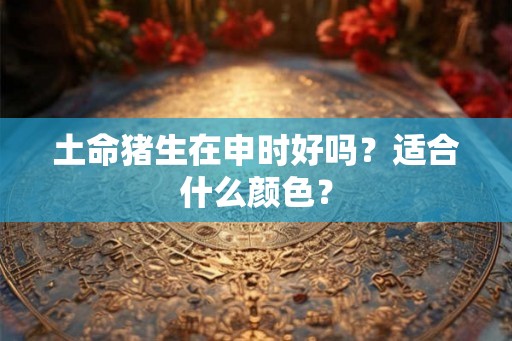 土命猪生在申时好吗？适合什么颜色？
