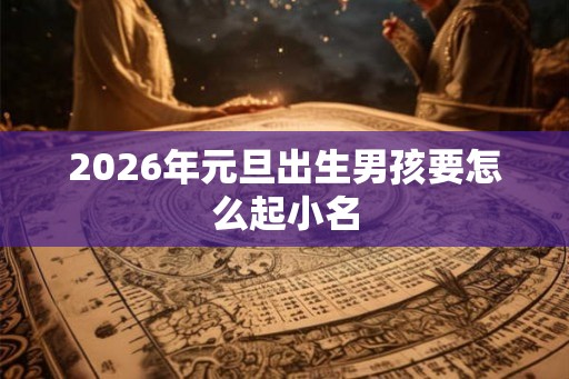 2026年元旦出生男孩要怎么起小名