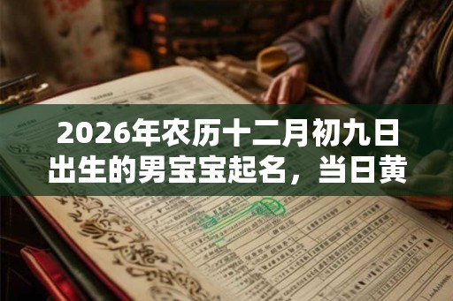 2026年农历十二月初九日出生的男宝宝起名，当日黄历如何？