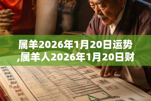 属羊2026年1月20日运势,属羊人2026年1月20日财运,生肖羊2026年1月20日运势