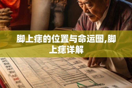脚上痣的位置与命运图,脚上痣详解