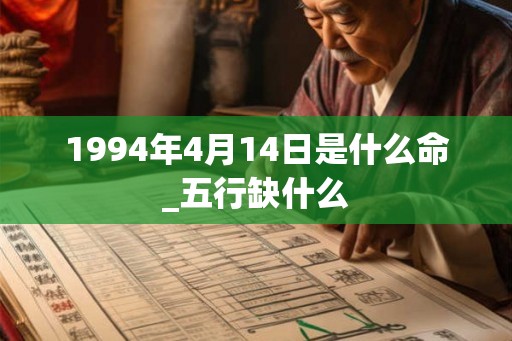 1994年4月14日是什么命_五行缺什么