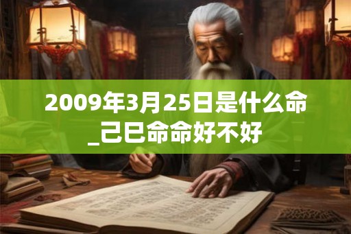 2009年3月25日是什么命_己巳命命好不好