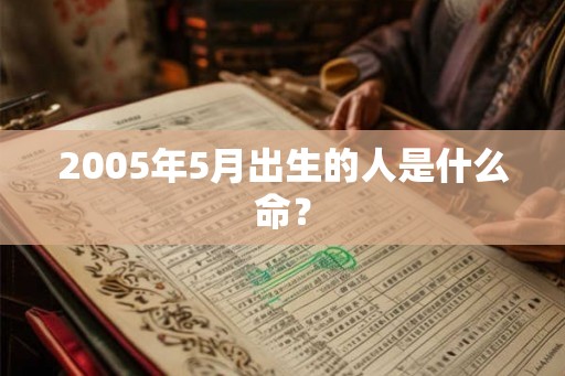 2005年5月出生的人是什么命？