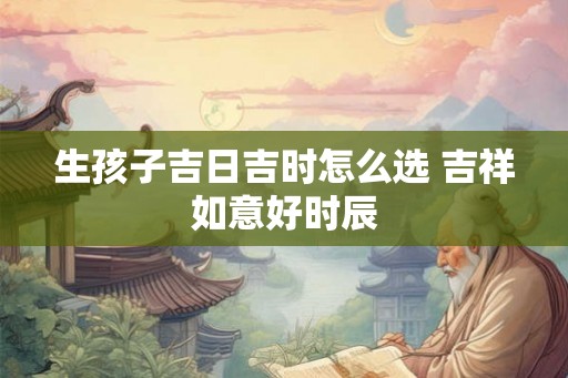 生孩子吉日吉时怎么选 吉祥如意好时辰