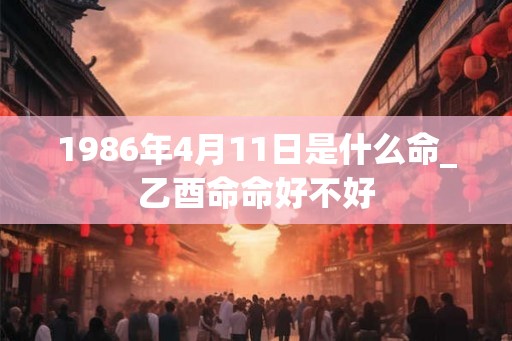 1986年4月11日是什么命_乙酉命命好不好