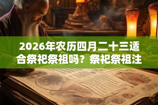 2026年农历四月二十三适合祭祀祭祖吗？祭祀祭祖注意事项