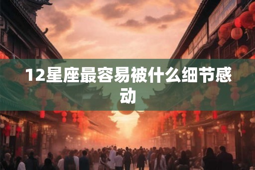 12星座最容易被什么细节感动 12星座最容易被什么细节感动