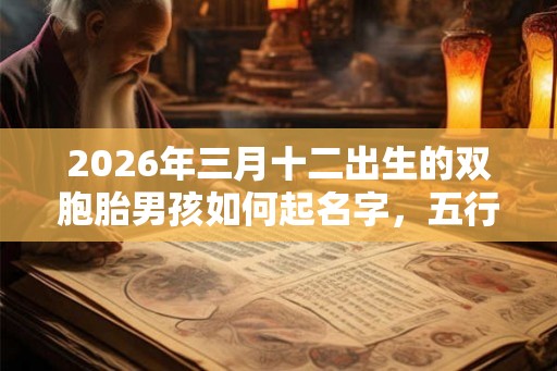 2026年三月十二出生的双胞胎男孩如何起名字，五行属什么