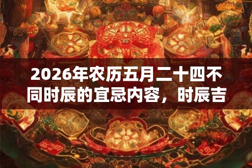 2026年农历五月二十四不同时辰的宜忌内容，时辰吉凶详解