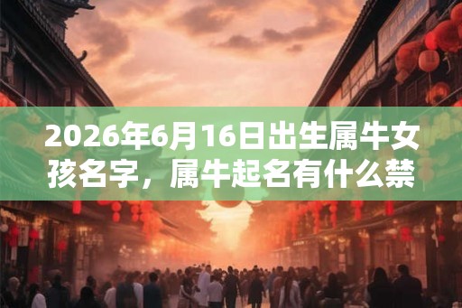 2026年6月16日出生属牛女孩名字，属牛起名有什么禁忌？