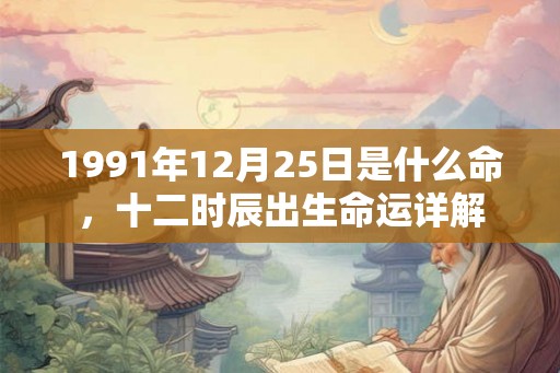 1991年12月25日是什么命,十二时辰出生命运详解 1991年12月25日是什么命,十二时辰出生命运详解