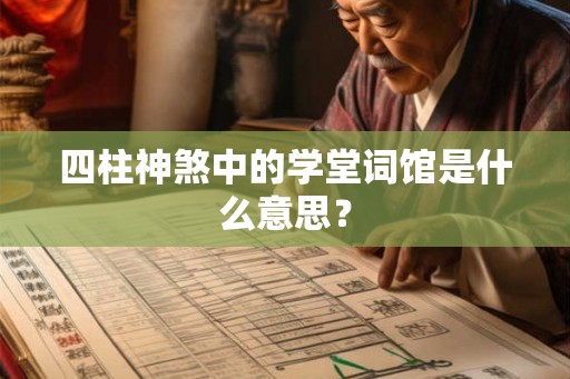 四柱神煞中的学堂词馆是什么意思? 四柱神煞中的学堂词馆是什么意思?
