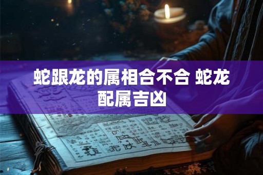 蛇跟龙的属相合不合 蛇龙配属吉凶
