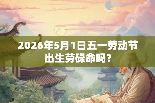 2026年5月1日五一劳动节出生劳碌命吗？