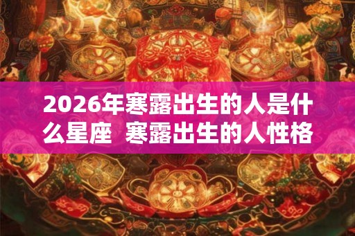 2026年寒露出生的人是什么星座  寒露出生的人性格好不好